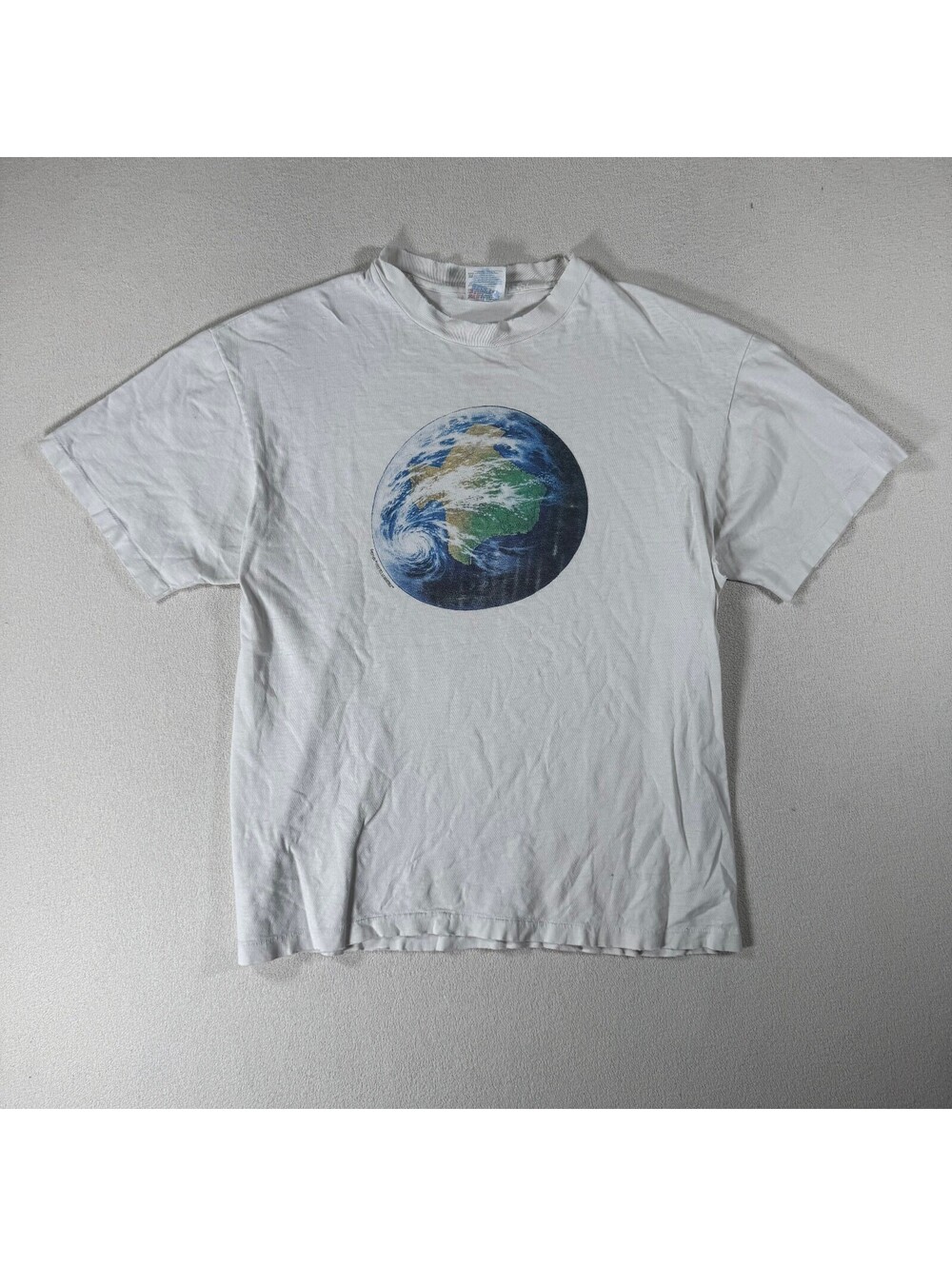 Vintage 90s Planet Texas Earth Graphic T-Shirt Texas Single Stitch Soft